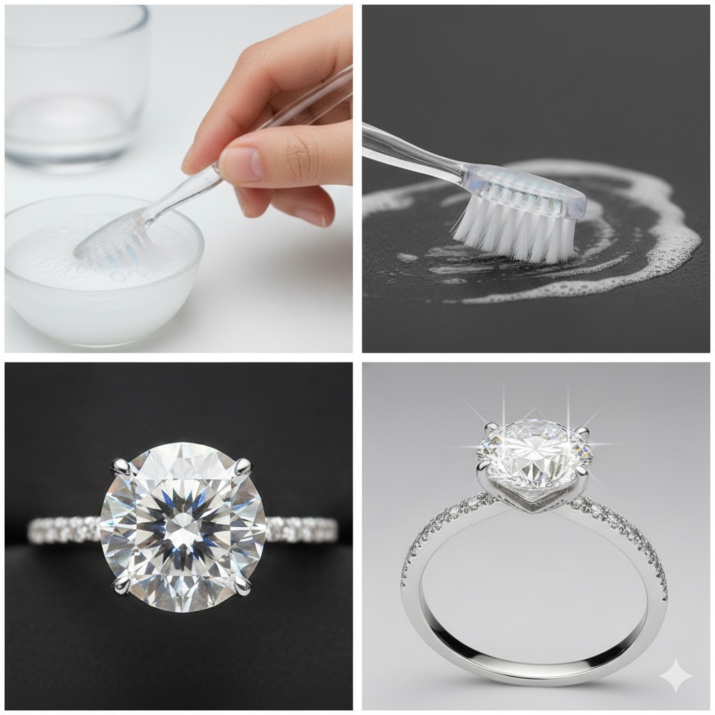 خمسة أخطاء فادحة ترتكبينها عند تنظيف الألماس في المنزل (وكيفية تجنبها).