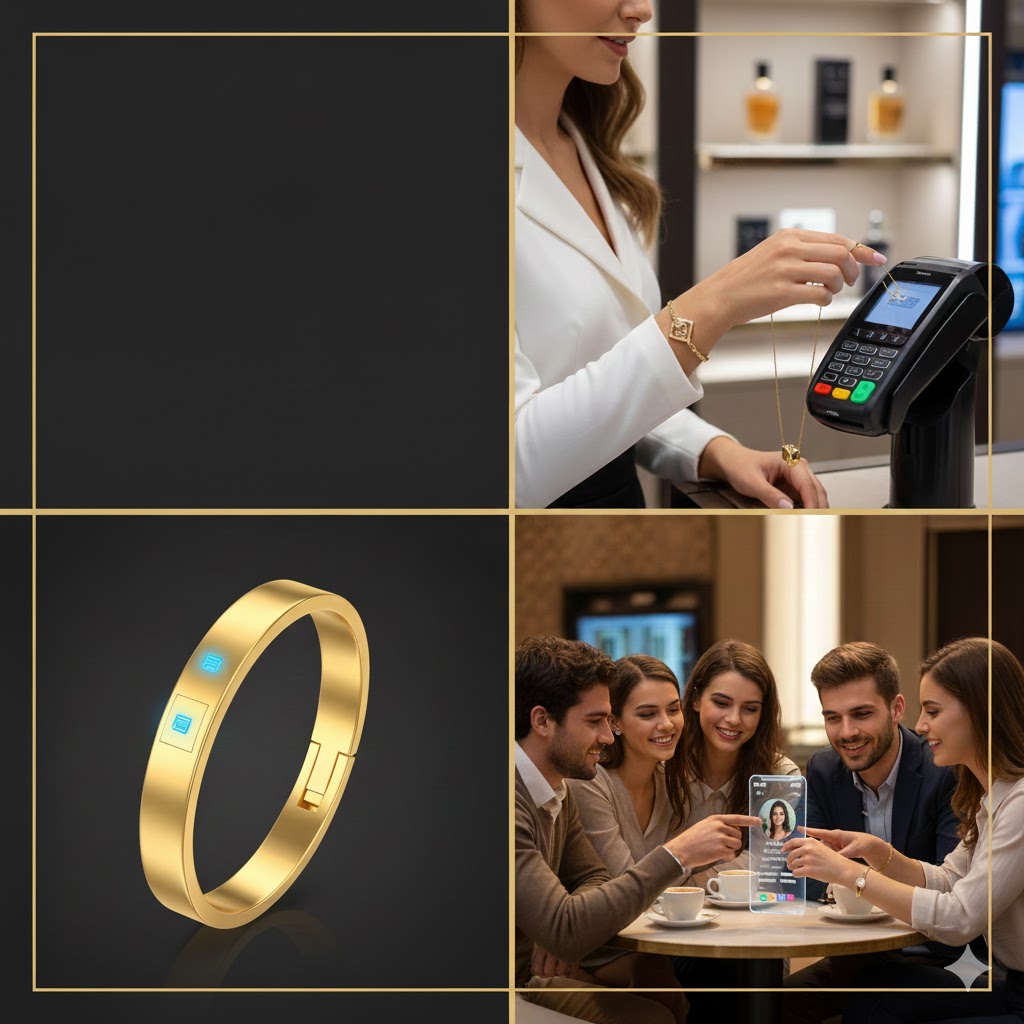 تكنولوجيا NFC في المجوهرات: هل تتحول القلادة الذهبية إلى محفظة ذكية للمستقبل؟